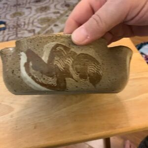 Ron Labaire vintage 1983 scalloped pottery bowl